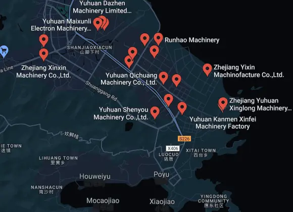Yuhuan Shunmei Machinery pointed on the map